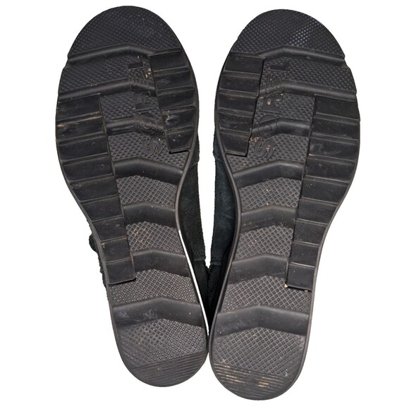 Sorel Evie Zip Wedge Leather Suede Ankle Boots Bootie Size 9 Black LL4726-010 - Picture 4 of 6